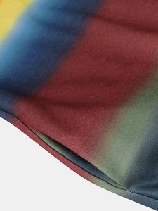 Sweat-shirt à capuche unisexe personnalisé avec impression intégrale, rayures arc-en-ciel, sublimation, polaire polyester, coupe oversize - Product Image 5