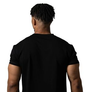 Men's Black Performance T Shirt Soft Cotton <b>Athletic</b> Fit Workout Running Casual Sportswear Fashion Top - Product Image 5