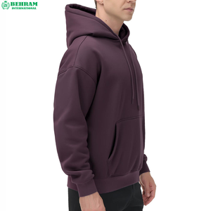 Nouveau design tendance unisexe, sweat-shirt à capuche vintage à manches longues et épaules tombantes, en molleton 100% coton délavé à la pierre / French Terry - Product Image 6