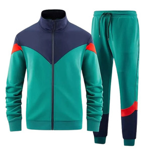 Men's Gray Tracksuit Full Zip <b>Jacket</b> Matching Pants Solid Color Sporty Design Breathable Polyester Cotton Autumn Wear - Product Image 3