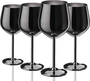 Bold Blossom Luxury Sustainable Stainless Steel <b>Wine</b> Glasses Unbreakable 301-400ml Modern <b>Goblet</b> Indoor Outdoor Pool Wedding - Product Image 4
