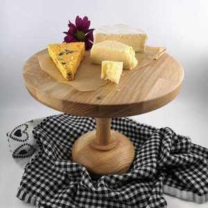 Soporte de Pastel de Madera Ecológico, Personalizable, de Alta Calidad, de 2 Piezas, Hecho a Mano, para Exhibición de Postres, Cupcakes, Pasteles, Decoración de Mesa para Fiestas - Product Image 3