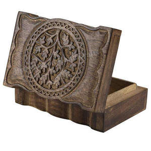 Caja de Madera Tallada a Mano, Caja de Madera Maciza de Mango, Caja de Joyería de Madera para Regalos, Venta al por Mayor de Fábrica al Mejor Precio, Caja de Regalo de Madera - Product Image 3