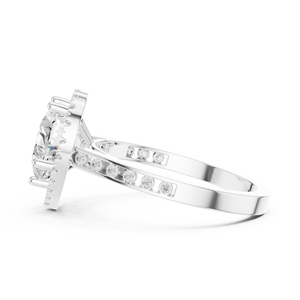 Anillo de Compromiso con Diamante Corte Corazón para Mujer, Clásico, Certificado IGI, Oro Sólido de 14K, Lujoso, para Aniversario o Fiesta - Product Image 2