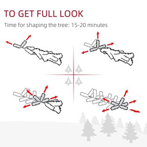 Albero di Natale LED Bicolore, Facile da Montare, Realistico, Effetto Cedro, con Luci Preinstallate e Caratteristiche Artificiali - Product Image 2