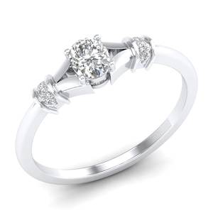 Bague de fiançailles REYES élégante en moissanite taille ovale 0,39 carat, nouveau design, en argent sterling 925, cadeau d'anniversaire, bijoux fins - Product Image 2