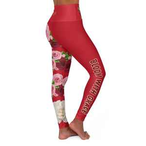 High Quality Women's Yoga <b>Leggings</b> Solid Color High-Waist Fitness Pants with Elastic Waist and <b>Lace</b> Decoration for Workouts - Product Image 1