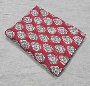 Tela de Algodón Hecha a Mano en India, Tela Estampada a Mano Sanganeri de Jaipur, Material para Confección de Vestidos - Product Image 1