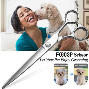 Últimas Tijeras de Acero Inoxidable para Cortar el Pelo con Apoyo para los Dedos, Tijeras de Peluquería Canina al por Mayor con Acabado Espejo - Product Image 5