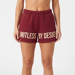 Shorts en polyester imprimé à taille élastique pour femmes, shorts imprimés en molleton français de haute qualité 350 g/m² pour femmes - Product Image 1