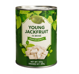 BULK WHOLESALE PLANT BASED MEAT SUBSTITUTE CANNED GREEN JACKFRUIT - VEGAN CHICKEN PULLED PORK ALTERNATIVE - Product Image 1