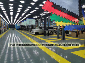 Interlocking Garage Tile PVC <b>Plastic</b> Flooring Heavy Duty Industrial Floor PVC Coin Indoor Waterproof Vinyl Flooring 6mm - Product Image 3