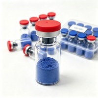 Matière première cosmétique GHK Tripeptide de cuivre 1 Poudre de peptide de cuivre bleu 99% Haute pureté CAS 89030955 Formule moléculaire