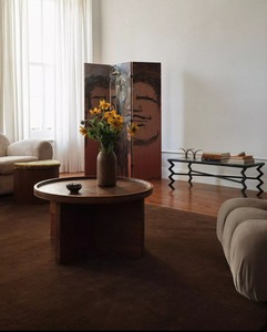 Tapis de luxe 100% laine brun chocolat |   Tapis d'appoint en velours texturé Deep Espresso - Product Image 2