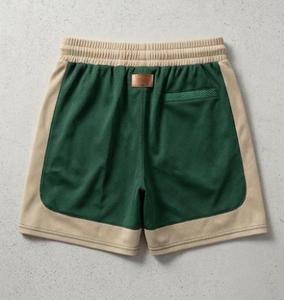 Shorts en maille vert-beige unisexe Subhay International avec cordon de serrage, respirants, pour le sport d'été, coupe régulière pour adultes - Product Image 2