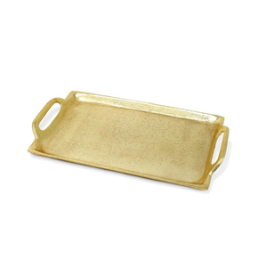 Plateau de service rustique en acier inoxydable argenté pour aliments, fruits et légumes – Plateau de service en métal pour la cuisine domestique - Product Image 2