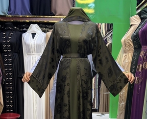 Nouvelle Abaya 2026 à Vendre, Modèle Dubaï, Perlée et Pailletée, Manches Longues, Traditionnelle Musulmane, Faite à la Main, pour Mariage, Respirante, Col en V pour Femme - Product Image 1