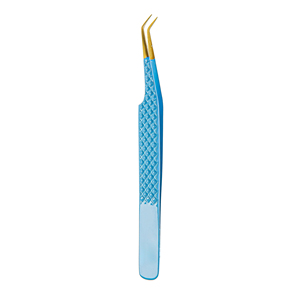 Juego de Pinzas para Pestañas de Color Personalizadas Profesionales, Último Modelo en Acero Inoxidable con Recubrimiento en Polvo y Agarre de Diamante, para Extensiones de Pestañas Puntiagudas - Product Image 1