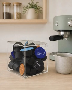 Revitalize Your Coffee Corner Stylish Rectangle <b>Acrylic</b> Coffee Capsule Storage <b>Box</b> Effortless Access Your Favorite Coffee Pods - Product Image 6