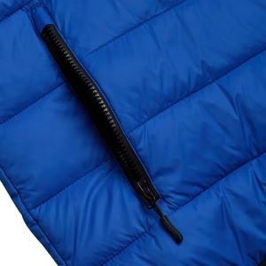 Latest Design <b>Men</b> <b>Blue</b> Hooded Puffer Jacket Windproof Winter Casual Zipper Front Solid Color Lightweight Insulated Outerwear - Product Image 6