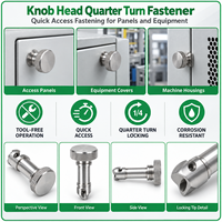 Knob Head Quarter Turn Stud Knurled Quick Release Panel Fastener Custom OEM Quick Access Fastener