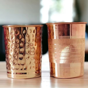 Ecommerce Ready Copper Glass Tumbler Online Selling Ayurvedic Drinking Water Cup Metal <b>Drinkware</b> Export - Product Image 1