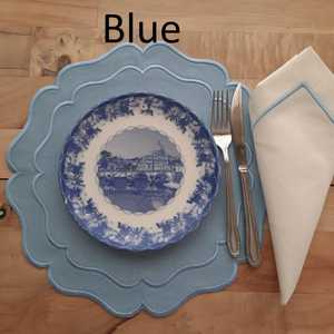 Embroidered Cotton Linen <b>Placemats</b>: Colorful Dining Table Decoration cocktail napkin fathers day gift Set - Product Image 5