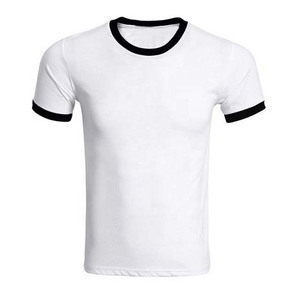 T-shirt Ringer 100% Coton de Qualité Supérieure pour Hommes, Vêtements Grande Taille, Personnalisation OEM, Logo Brodé, Impression - Product Image 1