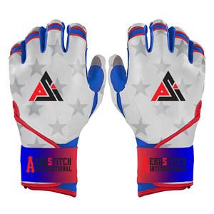 Gants de frappe de baseball à manchette longue, professionnels, durables, protection des mains, gants de frappe de softball en cuir Cabretta pour hommes - Product Image 1