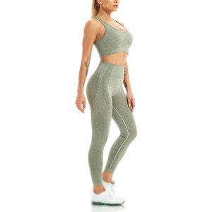 Conjunto Deportivo para Mujer, Secado Rápido, Bra Deportivo y Leggings con Control de Abdomen, Ropa Flexible para Ejercicio en Interiores y Exteriores - Product Image 2