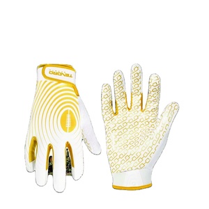 Gants de football américain pour enfants de marque Handlady Le Pakistan a fabriqué un emballage personnalisé en cuir synthétique doré avec revêtement en silicone Excellent - Product Image 3