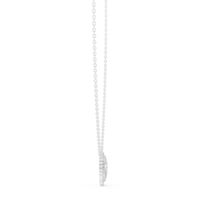 Pendentif cœur en diamants ronds cultivés en laboratoire, abordables, en or blanc 18 carats, pour un usage quotidien, au bureau, en soirée, pour femmes. - Product Image 4