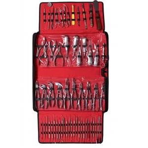 Ensemble de 54 instruments d'extraction dentaire avec élévateurs, pinces et outils de chirurgie buccale - Product Image 1