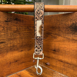 Customized Hot Selling Hand Tooled Leather Traffic Dog Lead High Quality Genuine Cowhide Leather Heavy Duty Training Dog <b>Leash</b> - Product Image 2