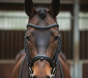Frontal en cuir uni pour cheval avec couleur et taille personnalisables – Pièce de bride durable pour usage équestre - Product Image 4