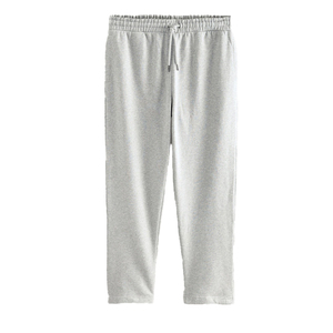Pantalon de jogging en molleton de coton haut de gamme pour homme, coupe droite, gris, avec logo personnalisé, pour le sport et le style urbain - Product Image 3