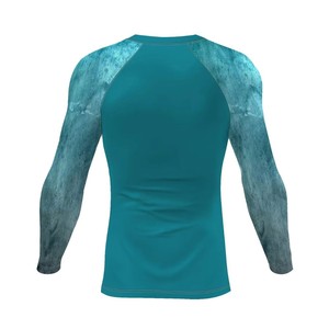 Maillot de compression pour homme Rush Guard, protection solaire, imprimé, en Spandex/Polyester, résistant à l'eau, séchage rapide - Product Image 6