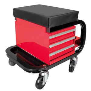 Coffre à outils à 3 tiroirs avec siège roulant intégré, plateau à outils avec siège rembourré, capacité de charge de 350 lb, roulettes pivotantes à 360° OEM/ODM GAPGAR025 - Product Image 4