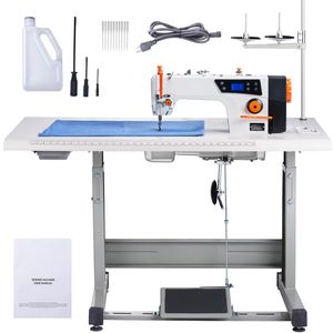 Macchina da Cucire Industriale per Uso Domestico, Motore Servo 550W, 5000 giri/min, Alta Velocità, Punto Annodato Resistente con Tavolo e Supporto - Product Image 6