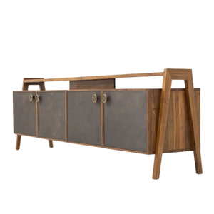 Consola de TV de Madera de Lujo con Cajones, Mueble Multimedia de Madera Sólida Premium para Sala de Estar, Ecológico y Duradero para Sala de Estar/Dormitorio - Product Image 4