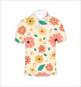 Camisa Polo con Estampado Floral para Hombre, Informal, de Verano, Manga Corta, Ligera, Transpirable, Moderna y Elegante - Product Image 1