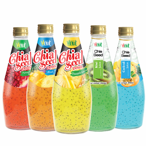290ml Boisson aux graines de chia aux fraises-Vietnam, sans sucre, OEM/ODM, marque privée, échantillon gratuit, prix d'usine - Product Image 1