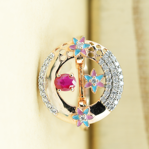 Elegant Vintage Enamel <b>Open</b> <b>Ring</b> Gold Plated with Unique Personality Design Distinctive Jewelry <b>Ring</b> with waterproof enamel - Product Image 3