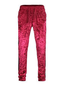 Trajes de terciopelo con cremallera para hombre, cierre frontal de 2 piezas con Velour, trajes de chándal a rayas laterales ajustados, novedad de 2021 - Product Image 6