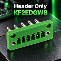 Borniers de connexion en stock, connecteurs de fils, ensemble de fiches de raccordement KF2EDGWB 3.81mm Vert avec vis à bride pour armoire de commande électrique