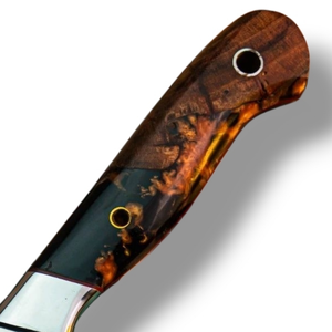 Cuchillos Profesionales para Filetear Pescado con Hoja Curva Afilada y Mango Decorativo de Madera para Preparación de Mariscos en la Cocina - Product Image 6