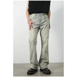 Jeans de Mezclilla para Hombre - Versión Coreana, Lavado Claro, Pierna Recta, Casual, Cintura Media, Transpirables, Varios Colores, que Estilizan la Pierna - Product Image 5