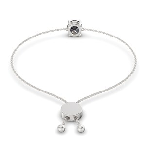 Trending 14K <b>Solid</b> <b>Gold</b> Paula Round Cut Lab Grown Diamond Bracelet (3/4 Ct. Tw.) Pretty Adjustable Design For Perfect Fit - Product Image 4