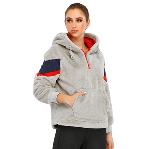 Personaliza camisetas de manga larga de nuevo estilo para mujer, sudaderas con capucha de talla grande con contraste de color para mujer, moda urbana. - Product Image 1