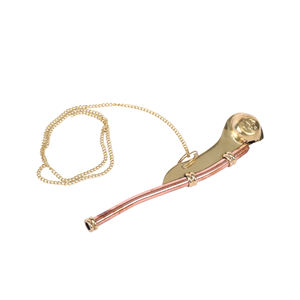 Silbato de marinero Shubham hecho a mano de latón vintage, trompeta náutica de latón macizo, regalo marítimo para coche, bicicleta, oro - Product Image 4